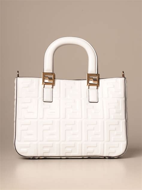 fendi white hand bag|fendi bag pre owned.